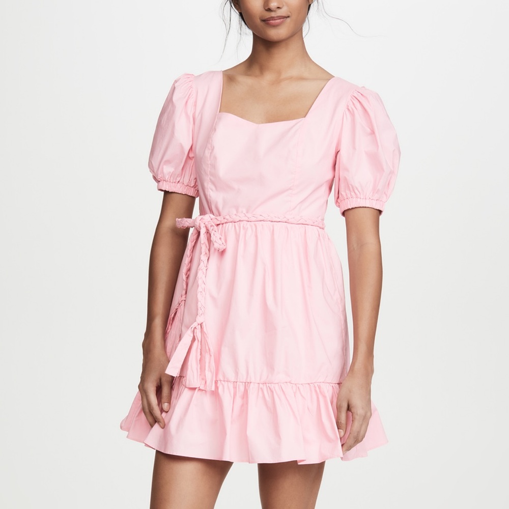 English Factory Puff Sleeve Mini Dress